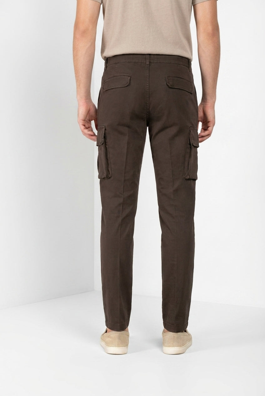 Chile pantalón cargo hombre en satén stretch extra slim fit ①
