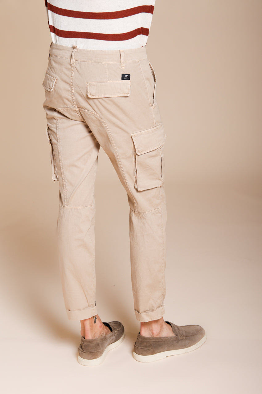 Chile men's cargo pants in stretch satin extra slim fit ①