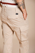 Chile men's cargo pants in stretch satin extra slim fit ①