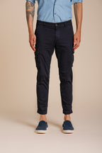 Chile men's cargo pants in stretch satin extra slim fit ①