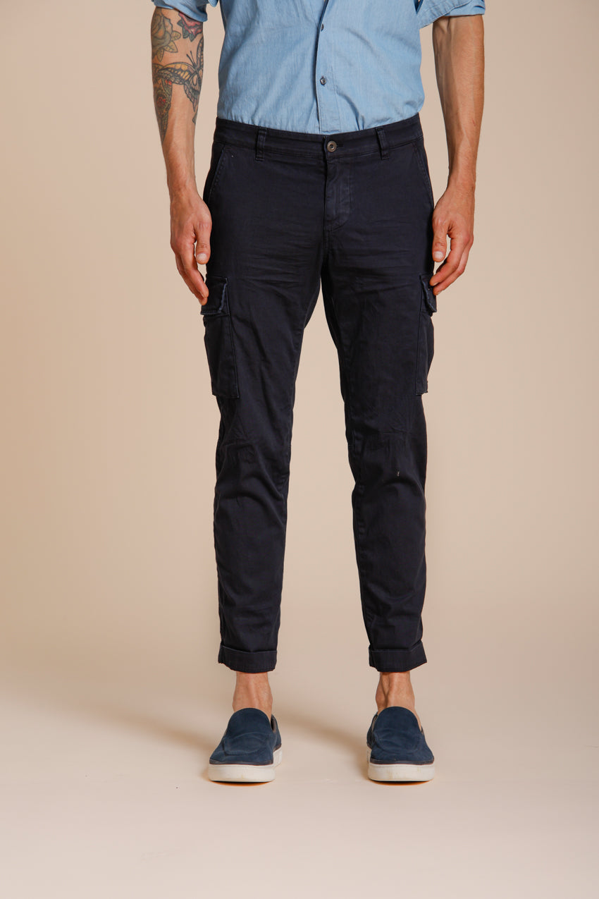 Chile men's cargo pants in stretch satin extra slim fit ①