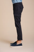 Chile men's cargo pants in stretch satin extra slim fit ①