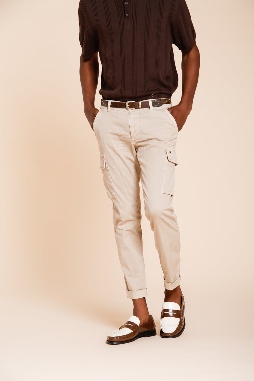 Chile Herren Cargo Hose aus Stretch-Satin extra slim fit ①