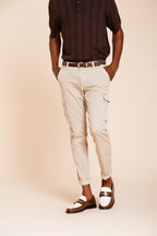 Chile Herren Cargo Hose aus Stretch-Satin extra slim fit ①