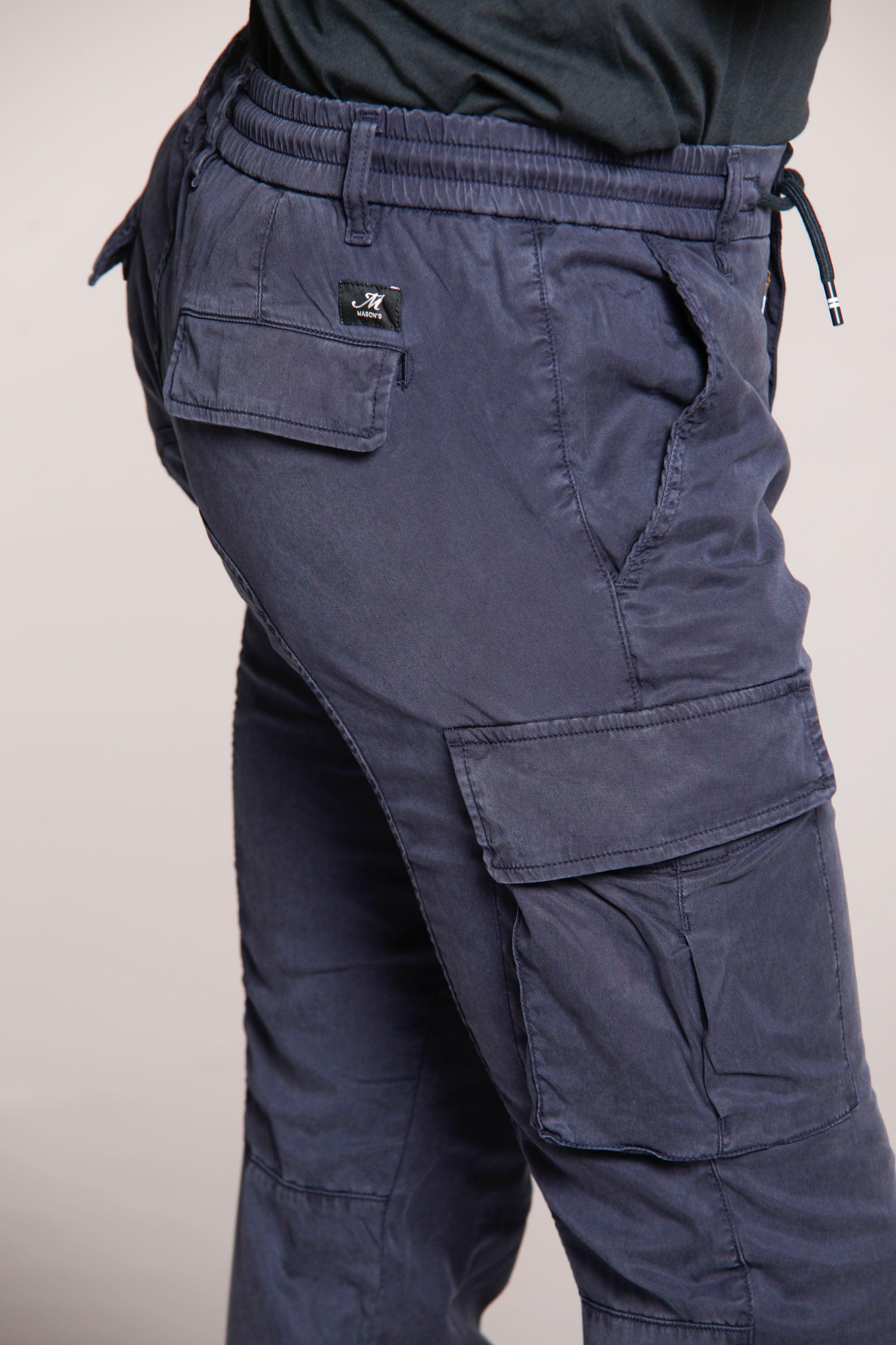 Chile Elax men's cargo pants in twill with coulisse extra slim