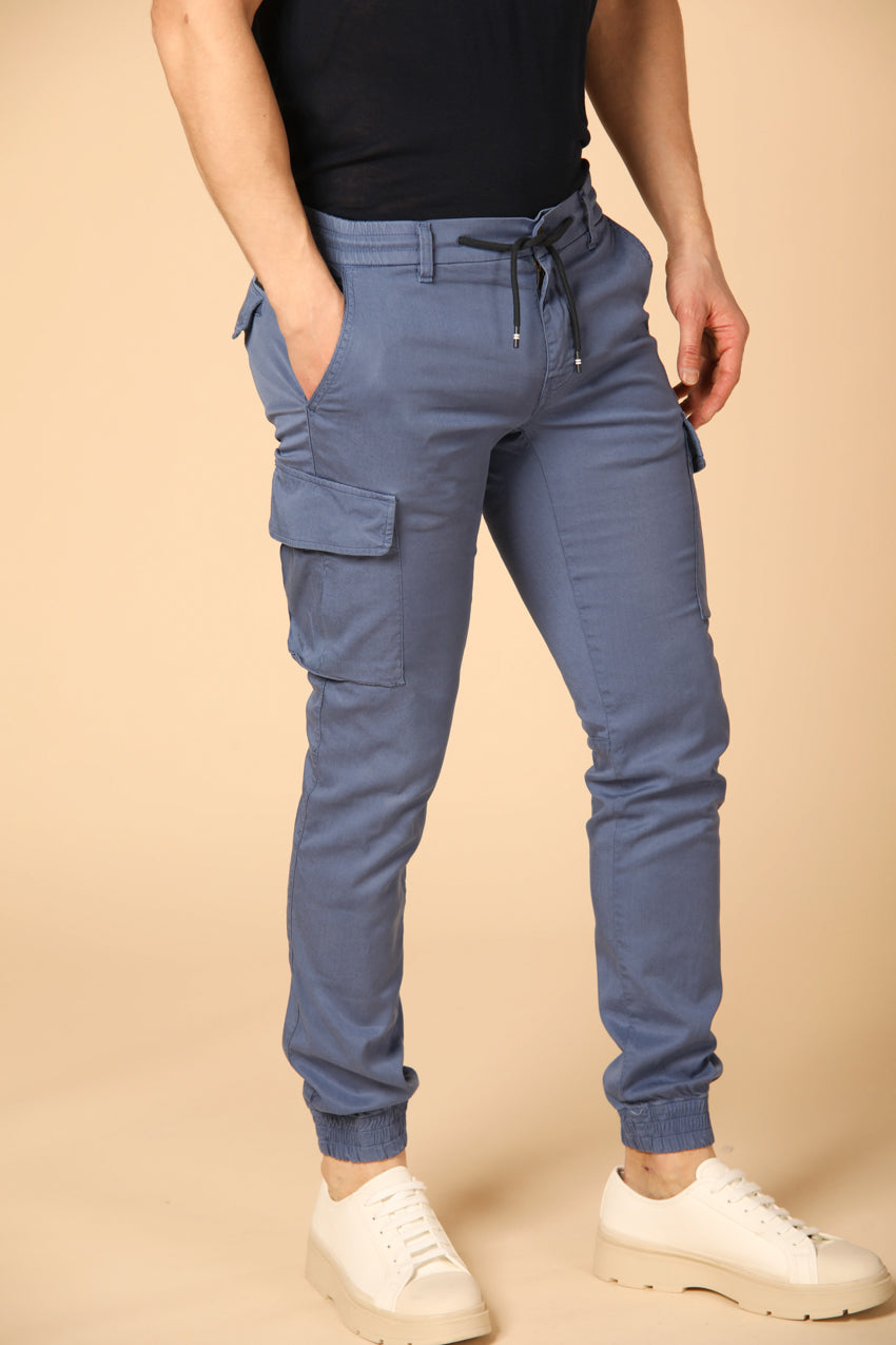 immagine 2 di pantalone cargo uomo modello Chile Elax indaco fit extra slim di Mason's