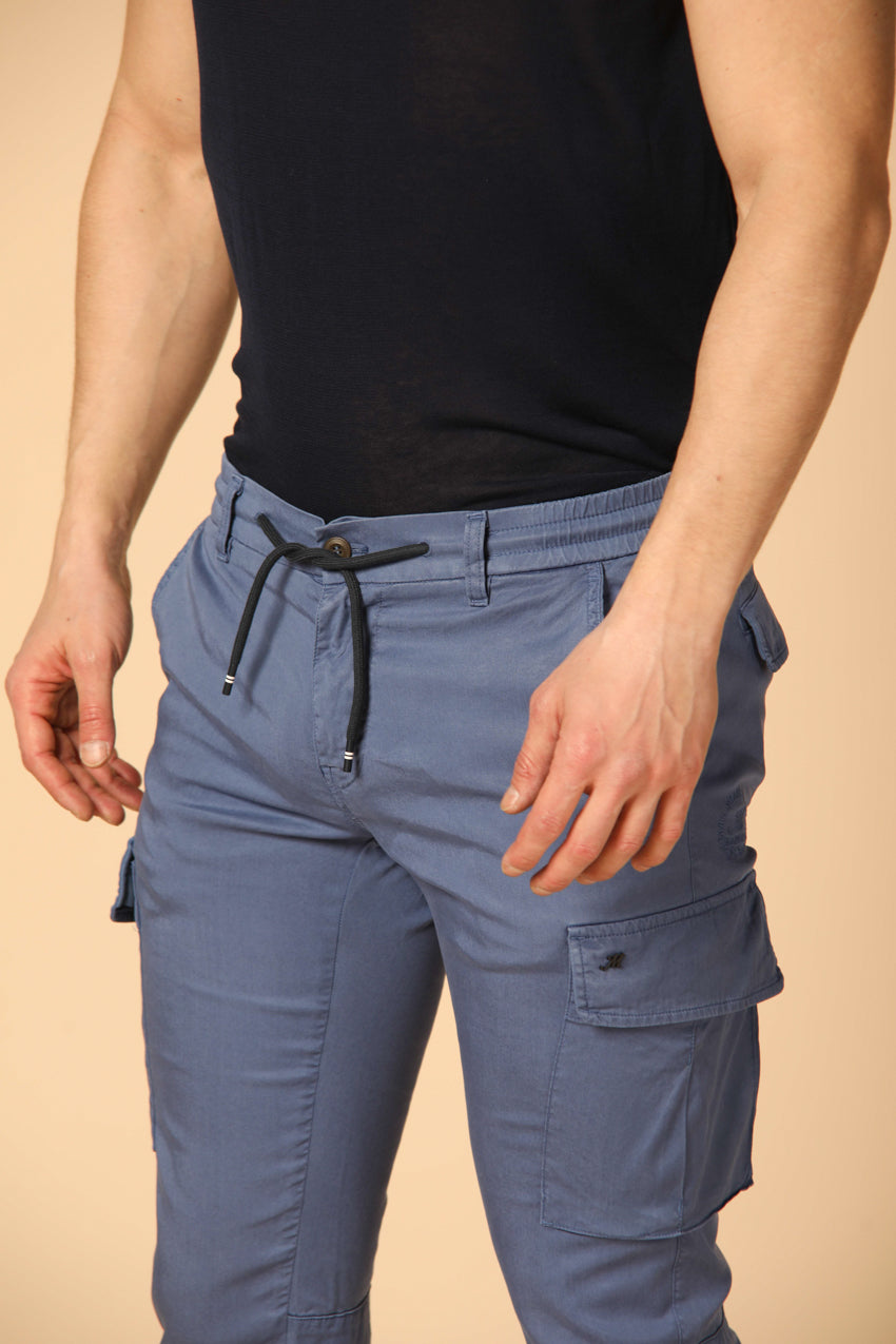 Bild 3 von Herren-Cargohose, Modell Chile Elax in Indigo, extra slim Passform von Mason's