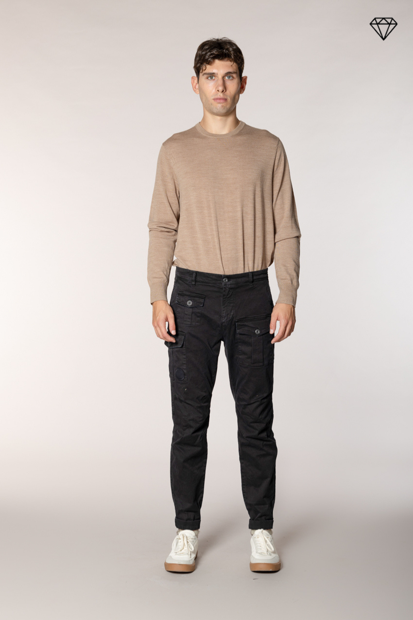 George Coolpocket men's cargo trousers in gabardine logo edition carrot fit ①