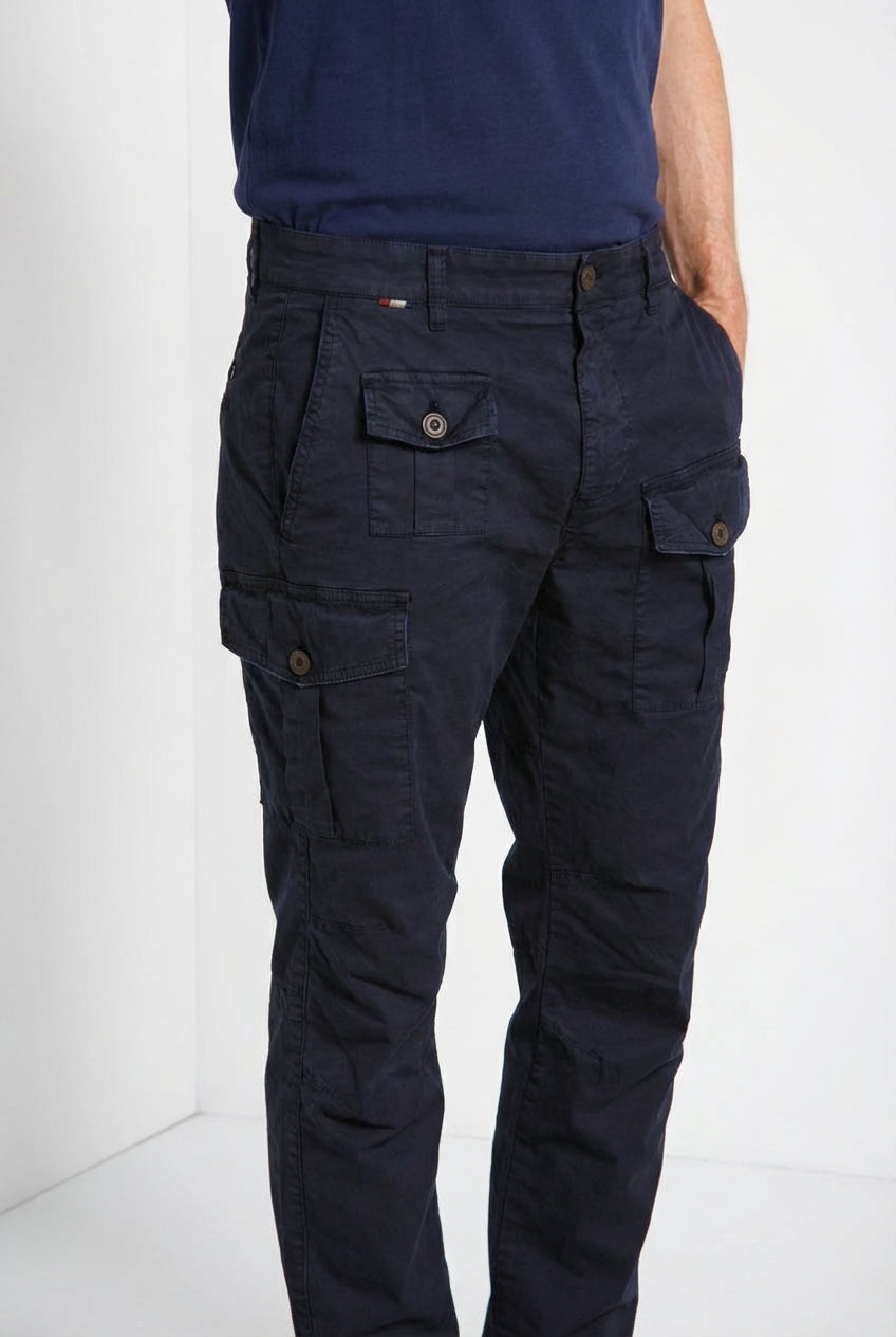 George Coolpocket Herren Cargo Hose aus leichtem Stretch-Twill Logo Edition carrot fit ①