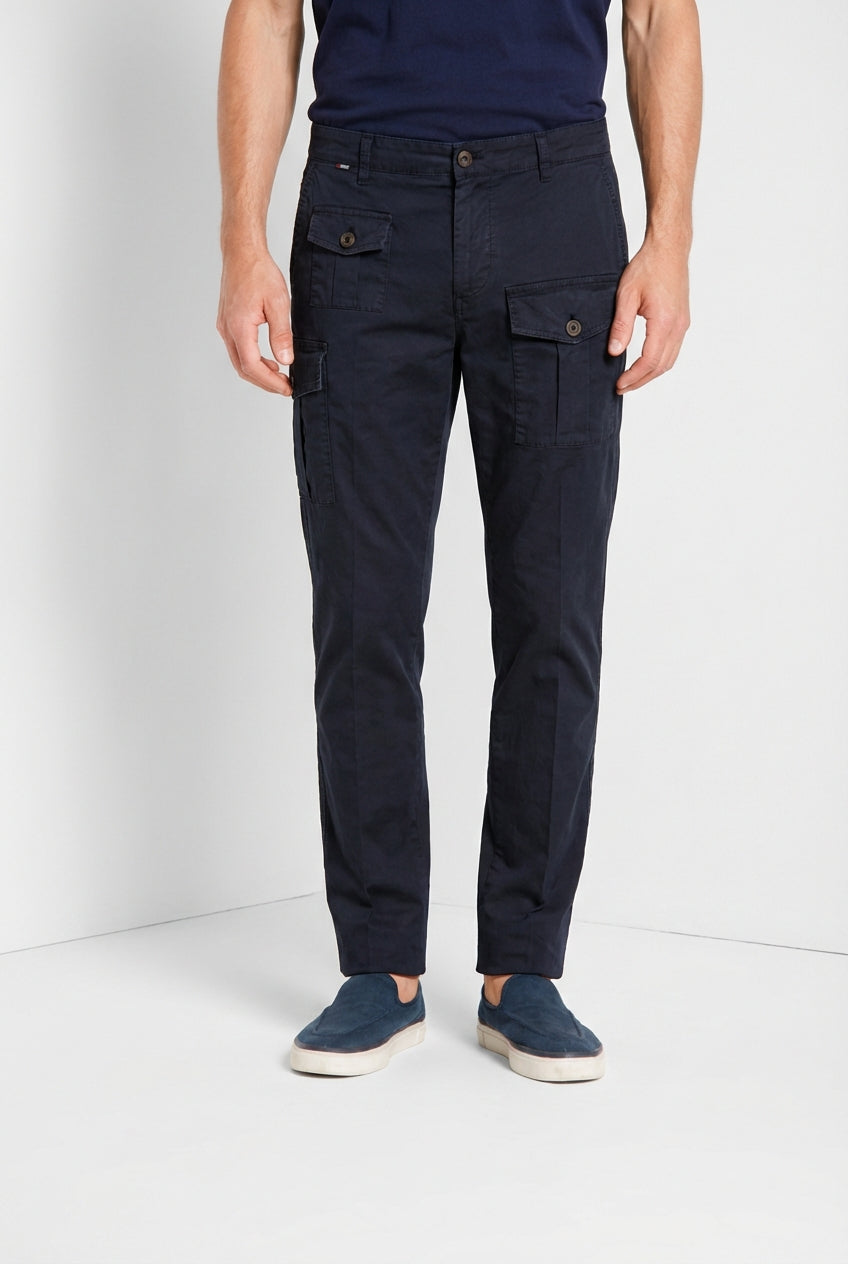 George Coolpocket Herren Cargo Hose aus leichtem Stretch-Twill Logo Edition carrot fit ①