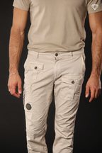George Coolpocket men's cargo pants in lightweight pima cotton logo edition carrot fit ①