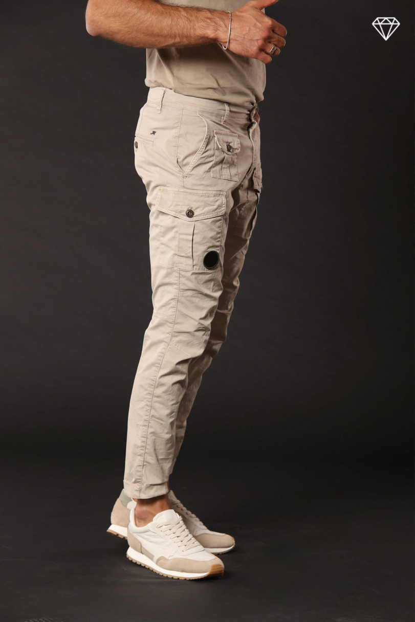 George Coolpocket men's cargo pants in lightweight pima cotton logo edition carrot fit ①