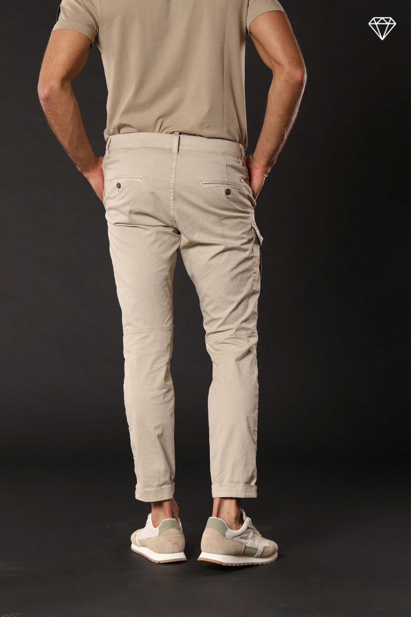 George Coolpocket men's cargo pants in lightweight pima cotton logo edition carrot fit ①