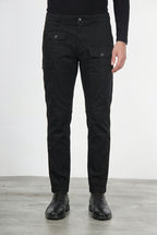 George Coolpocket pantalón cargo hombre de gabardina, corte carrot ①