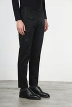 George Coolpocket pantalón cargo hombre de gabardina, corte carrot ①