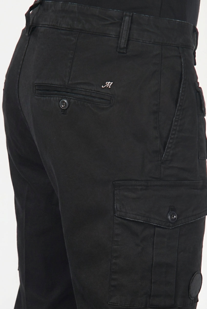 George Coolpocket pantalón cargo hombre de gabardina, corte carrot ①