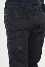 George Coolpocket pantalón cargo de hombre en gabardina carrot fit①