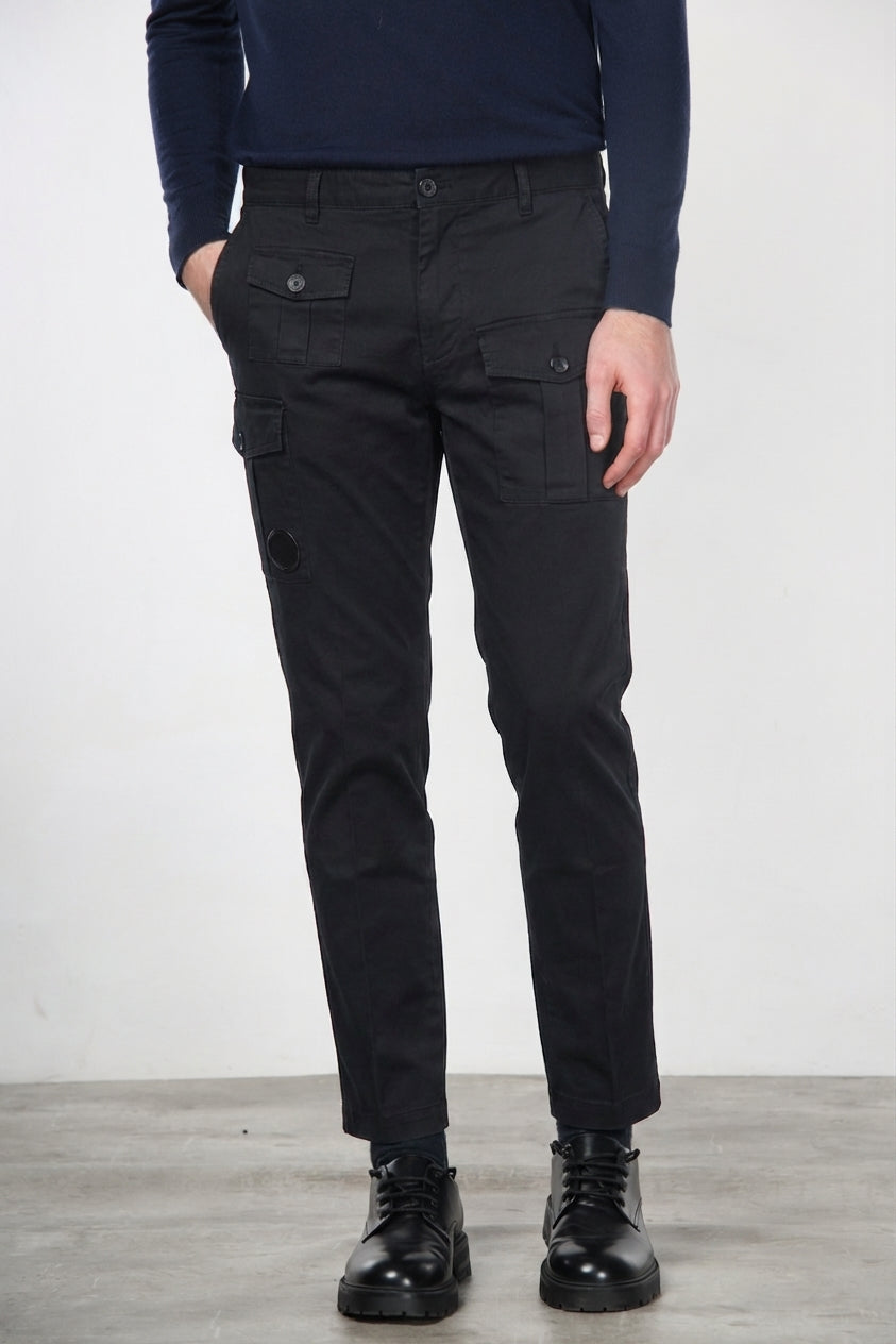 George Coolpocket pantalón cargo de hombre en gabardina carrot fit①