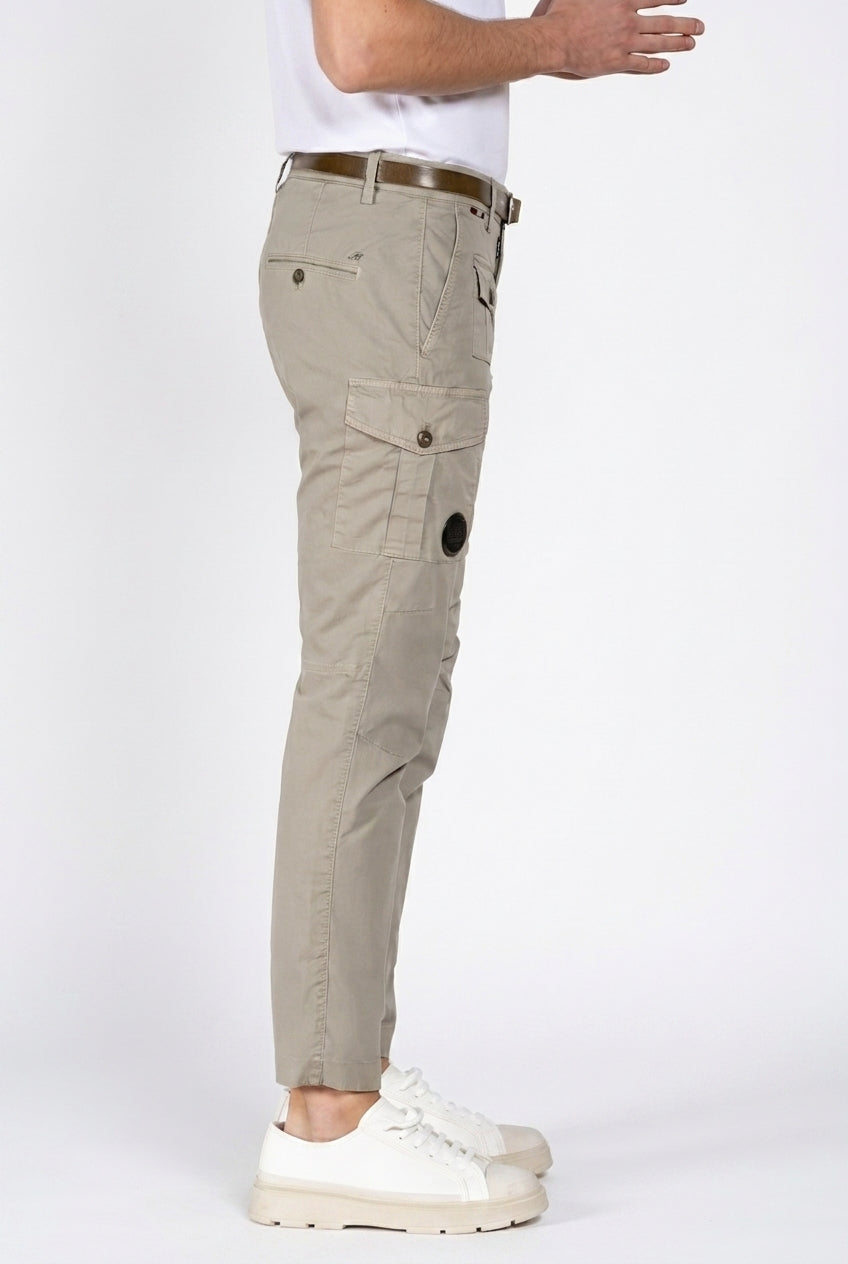 George Coolpocket men's cargo pants in lightweight stretch twill Logo Edition carrot fit ①