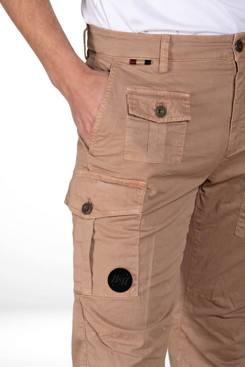 George Coolpocket pantalón cargo hombre en twill ligero stretch Logo Edition carrot fit ①