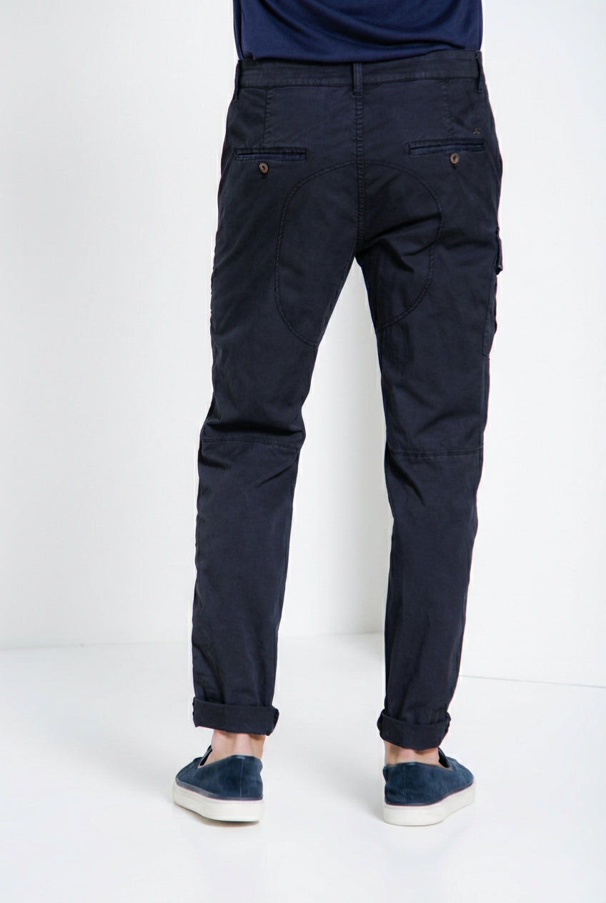 George Coolpocket men's cargo pants in lightweight stretch twill Logo Edition carrot fit ①