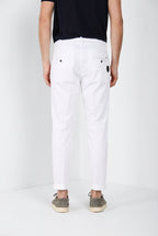 John Coolkhinos pantalon chino homme en satin stretch Logo Edition carrot fit ①