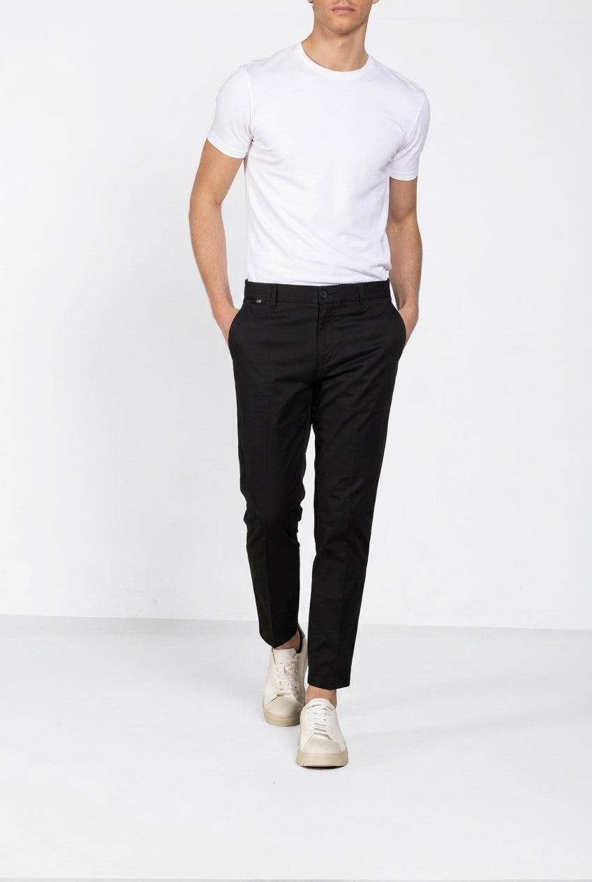 John Coolkhinos pantalón chino hombre de raso elástico Logo Edition carrot fit ①
