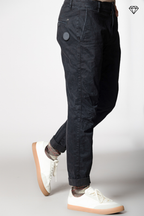 John Coolkhinos men’s chino pants in gabardine logo edition carrot fit ①