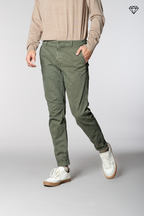 John Coolkhinos men’s chino pants in gabardine logo edition carrot fit ①