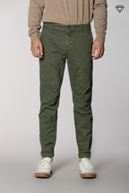 John Coolkhinos men’s chino pants in gabardine logo edition carrot fit ①