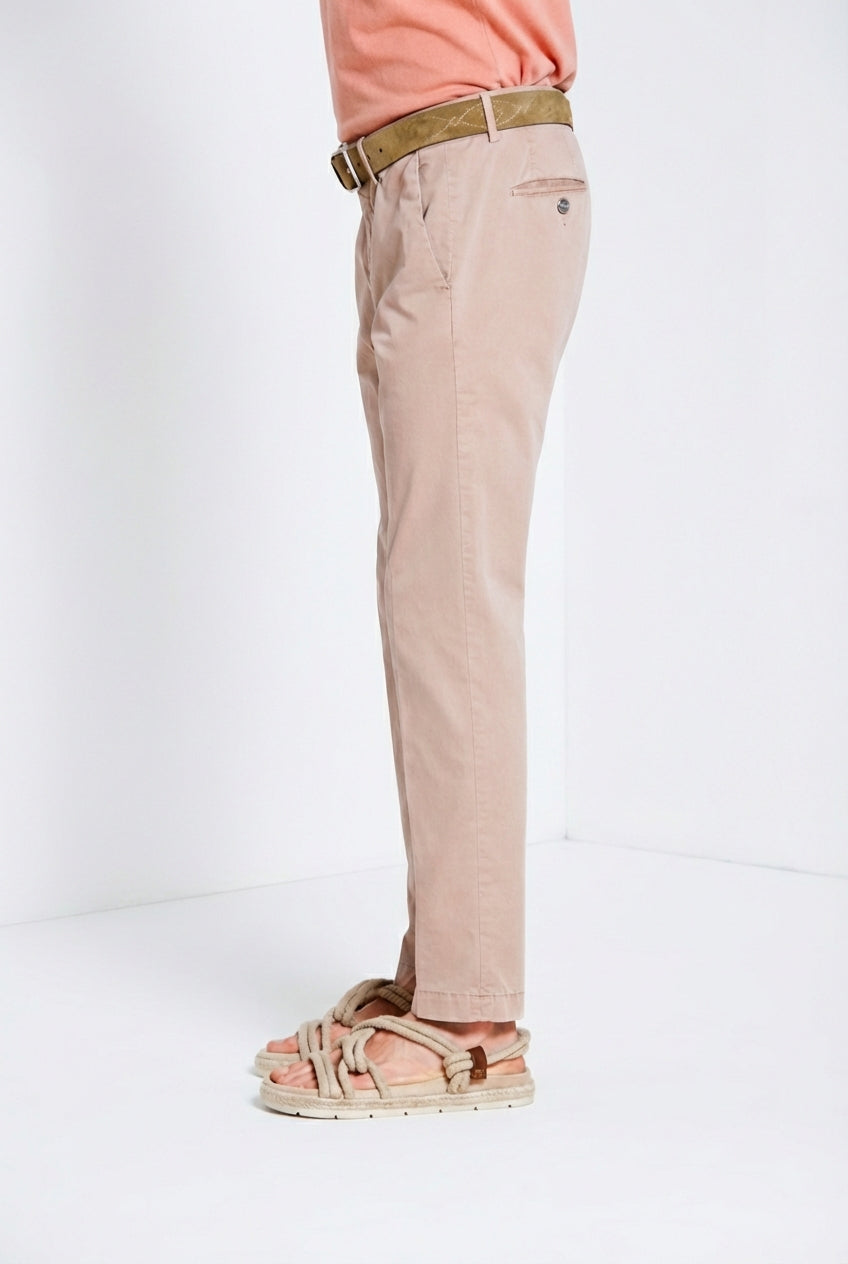 Torino delamere pantalón chino hombre en gabardina stretch slim fit