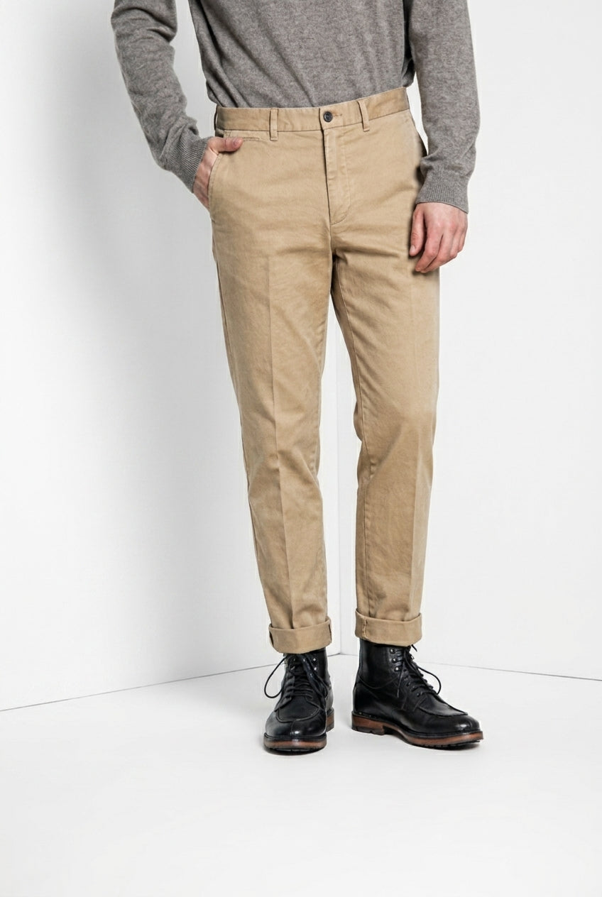 Chinos pantalón chino de hombre en gabardina relaxed fit