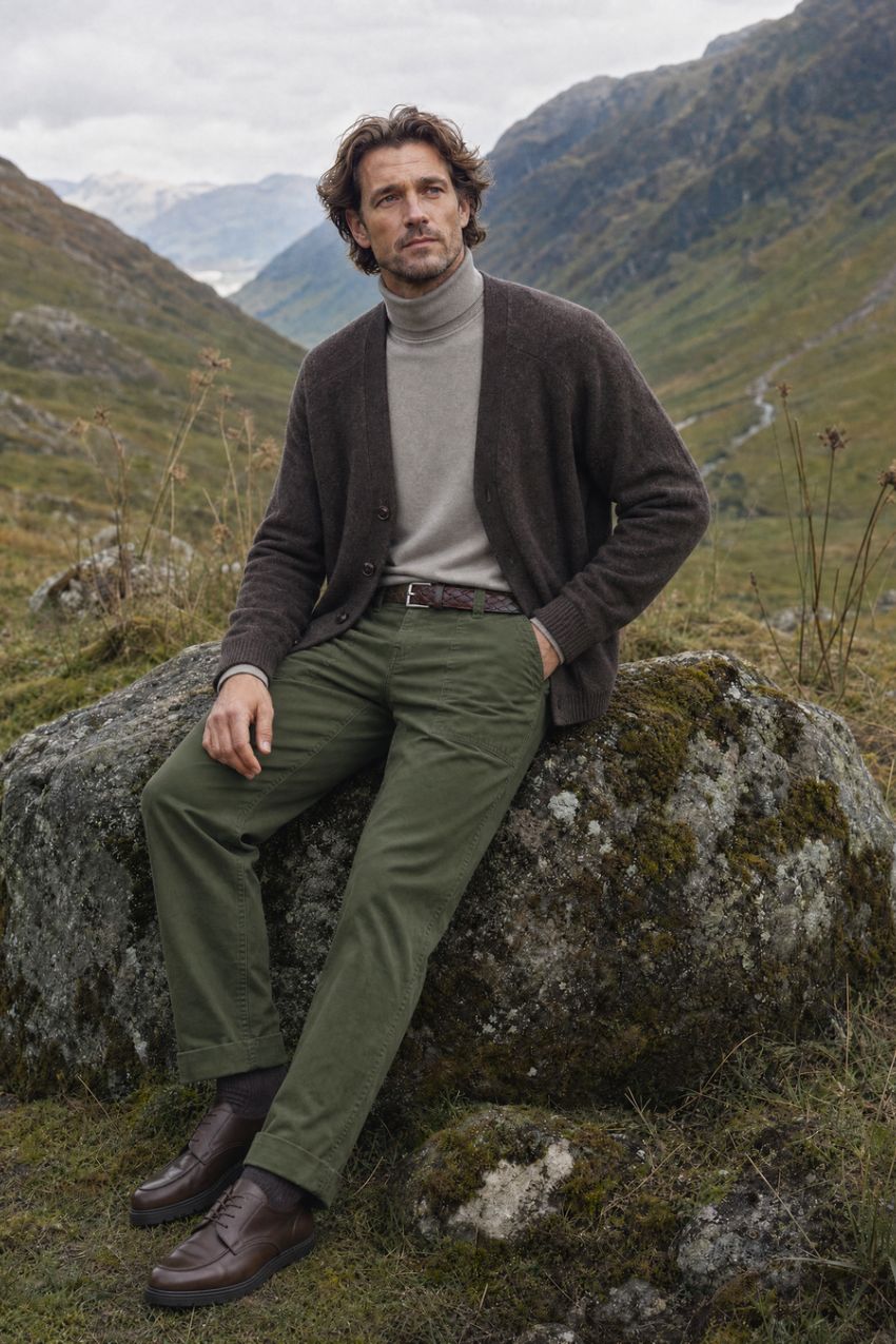 Prescott Fatigue men’s chino pants in gabardine with relaxed fit
