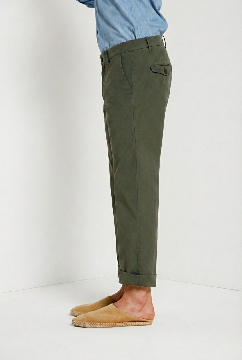 Chinos Herren Chinohose aus Oxford-Canvas relaxed fit