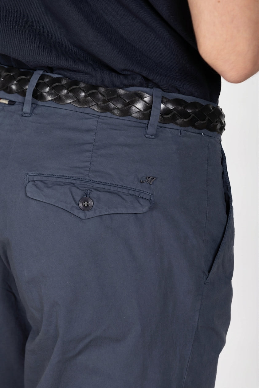 Pinces pantalón chino hombre en gabardina stretch relaxed fit