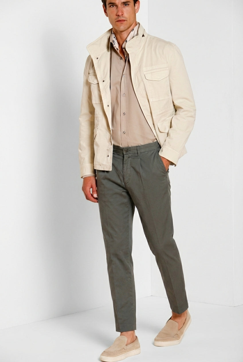 Pinces men's chino pants in stretch gabardine relaxed fit