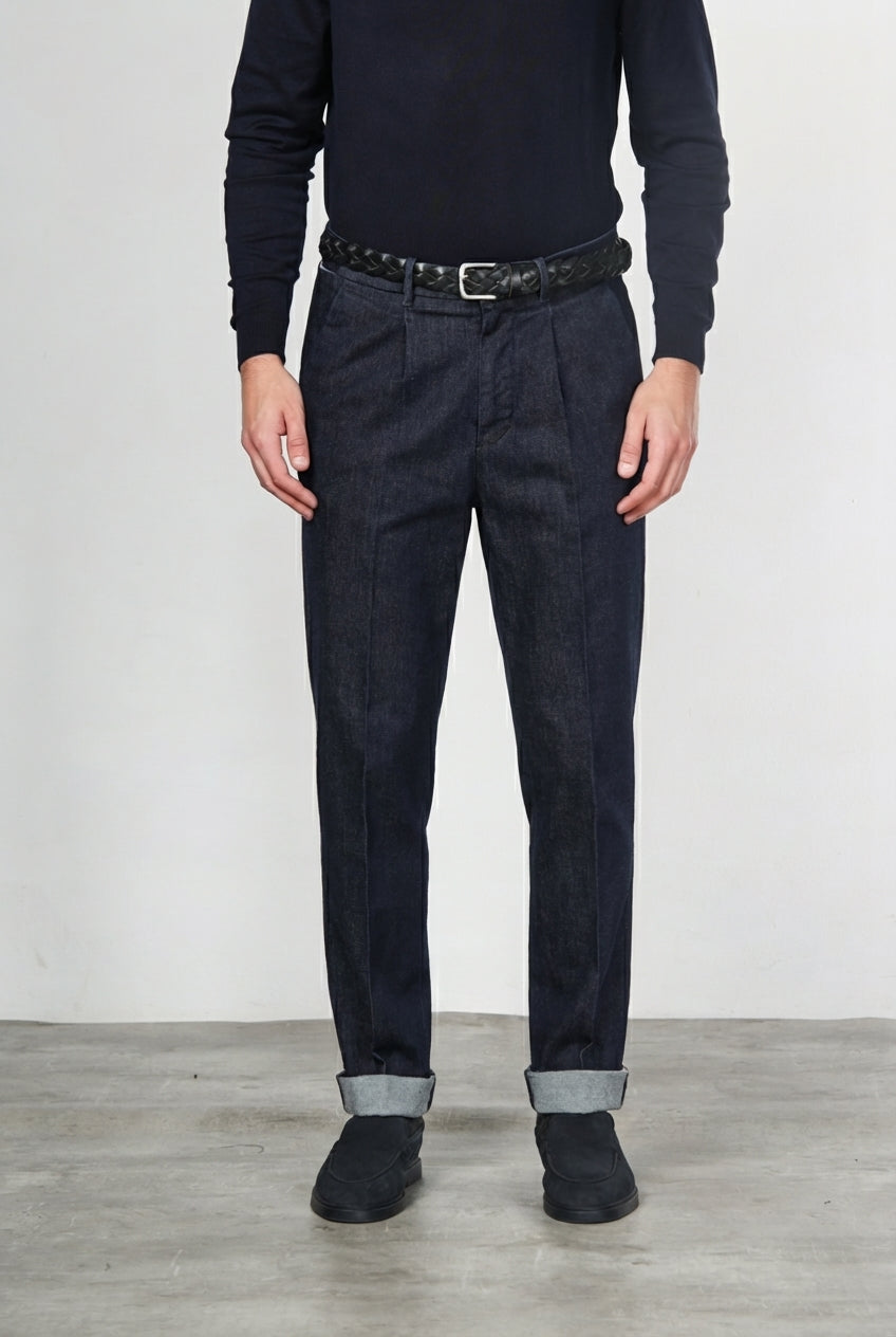 Pinces Chinohose für Herren aus Techno-Stretch-Denim mit relaxed fit
