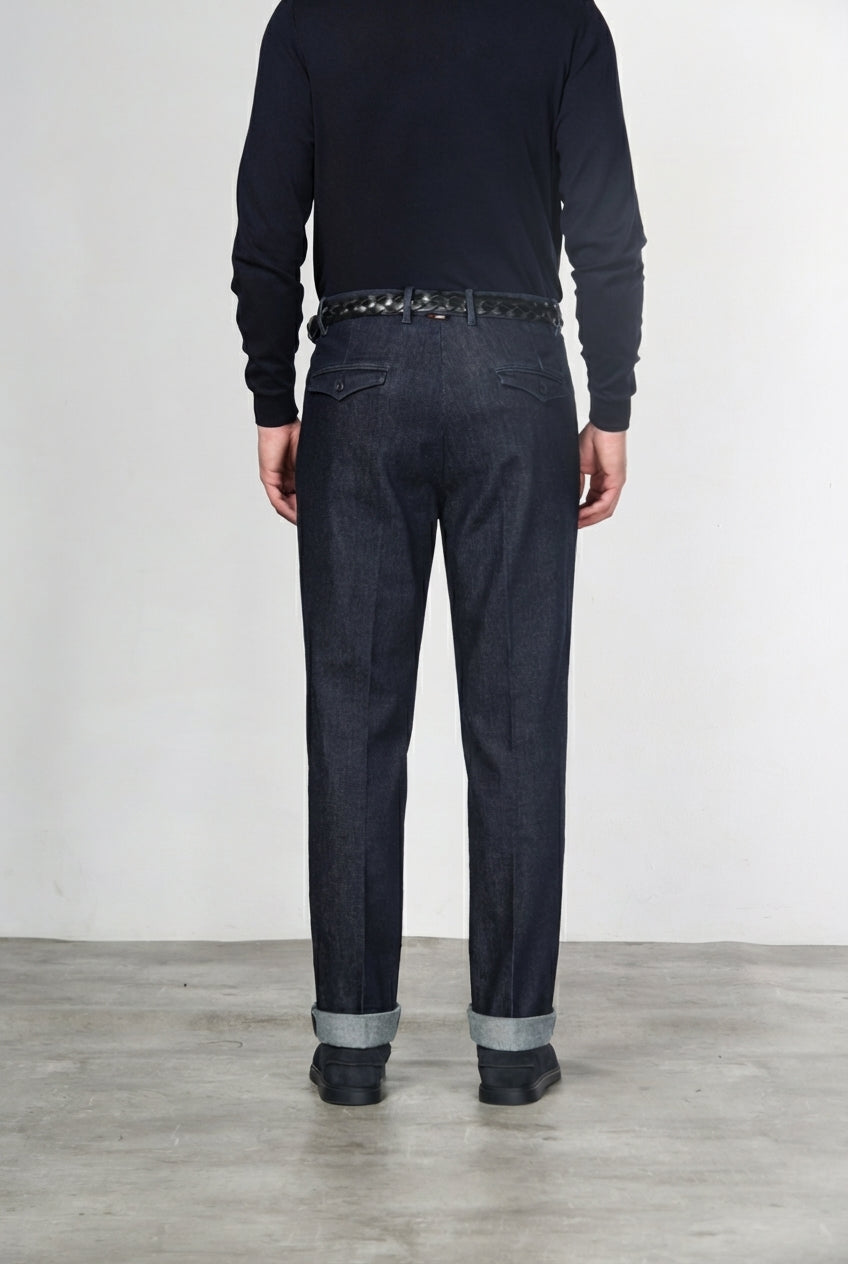 Pinces Chinohose für Herren aus Techno-Stretch-Denim mit relaxed fit