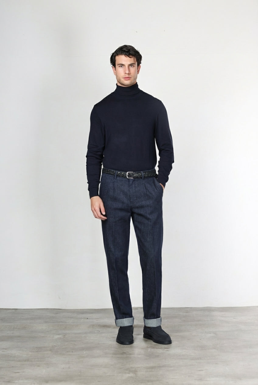 Pinces Chinohose für Herren aus Techno-Stretch-Denim mit relaxed fit