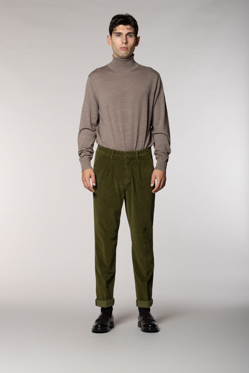 Pinces pantalon chino homme en velours côtelé France relaxed fit