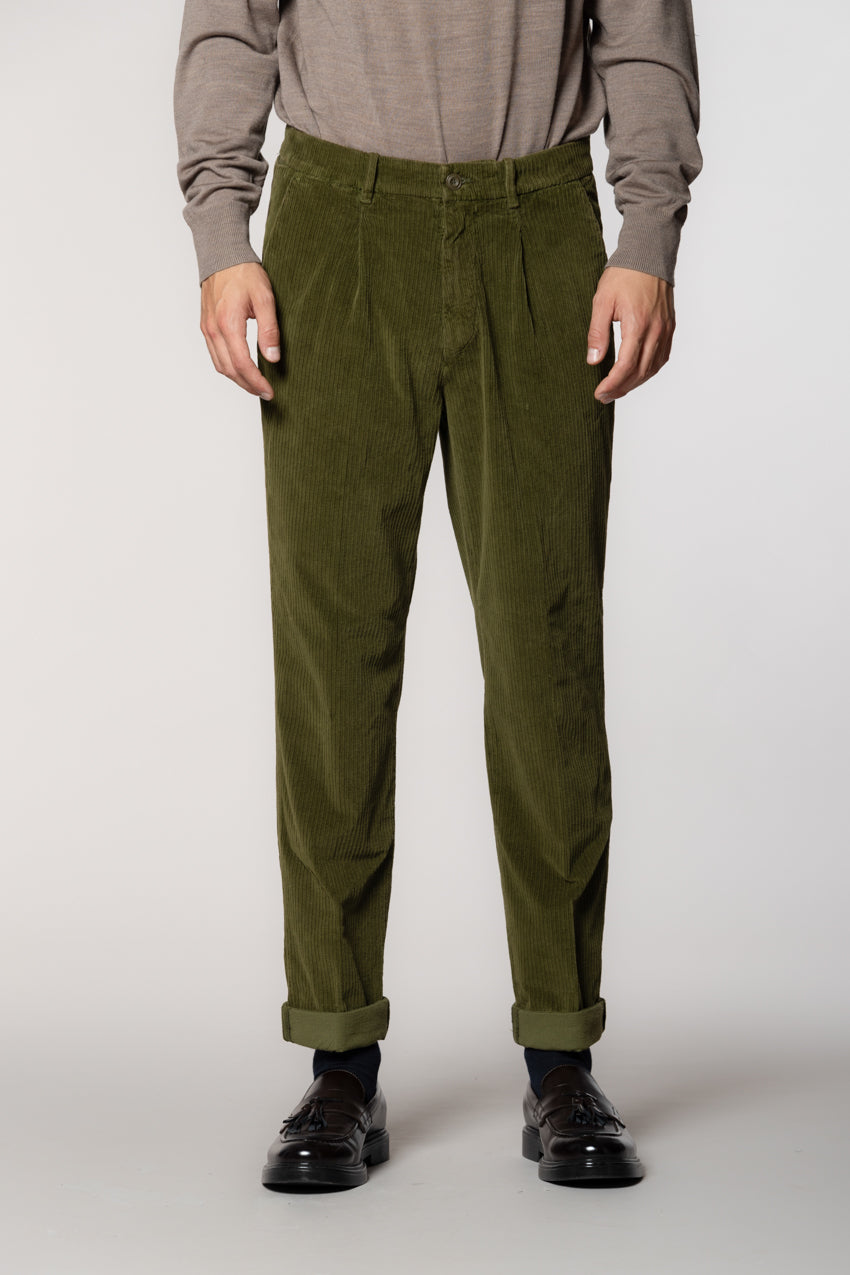 Pinces pantalon chino homme en velours côtelé France relaxed fit