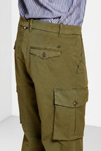Cargo pantalón cargo hombre en sarga ligera elástica relaxed fit