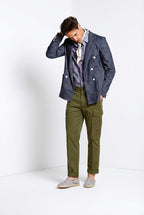 Cargo pantalón cargo hombre en sarga ligera elástica relaxed fit