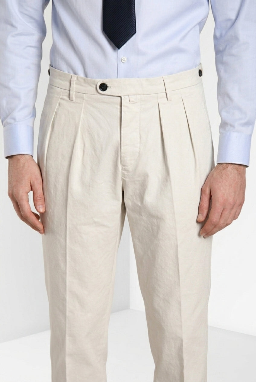 Don Johnson 2 Pinces Herren-Chinohose in bull carrot fit