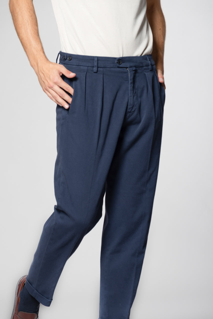 Don Johnson 2 Pinces pantalón chino de hombre en bull carrot fit