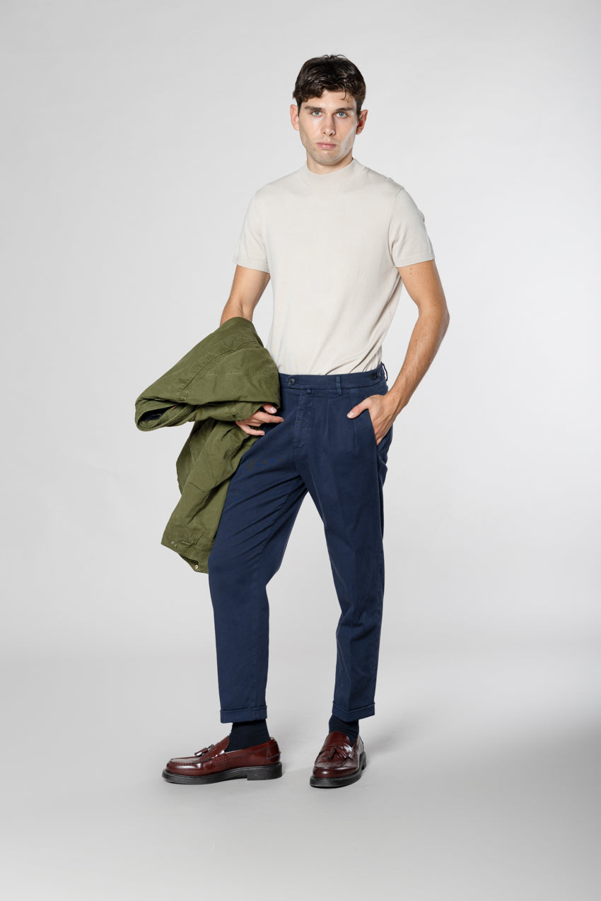 Don Johnson 2 Pinces pantalón chino de hombre en bull carrot fit