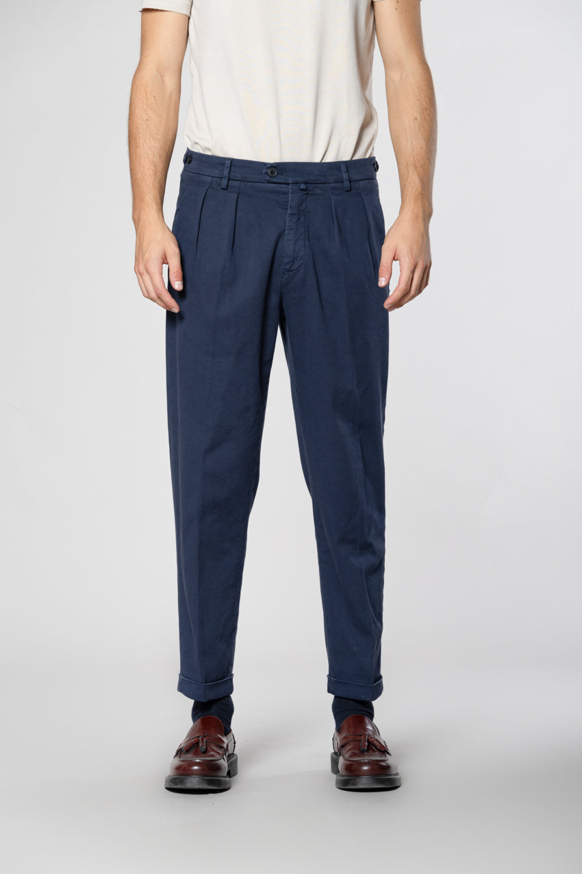 Don Johnson 2 Pinces pantalón chino de hombre en bull carrot fit