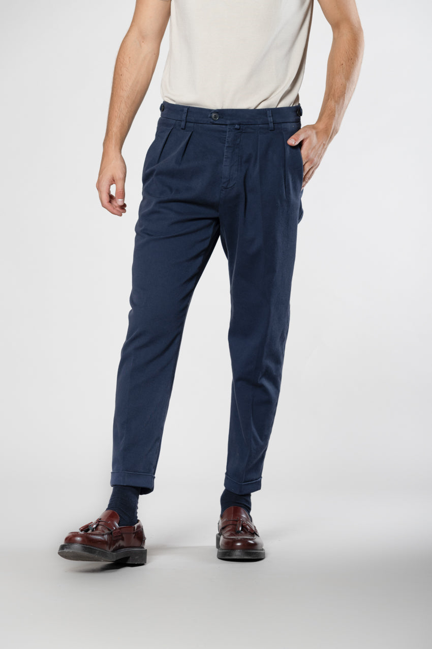 Don Johnson 2 Pinces pantalón chino de hombre en bull carrot fit