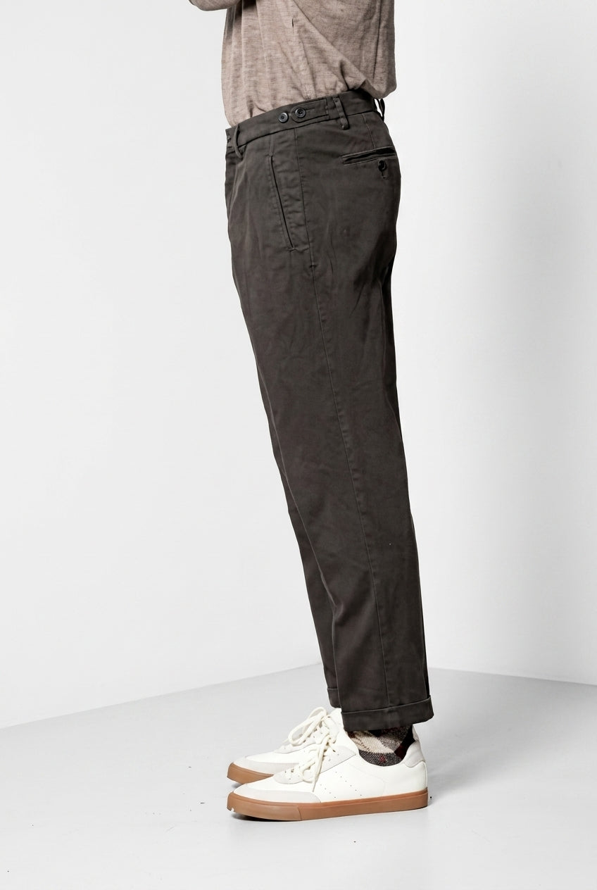 Don Johnson 2 Pinces pantalón chino de hombre en bull carrot fit