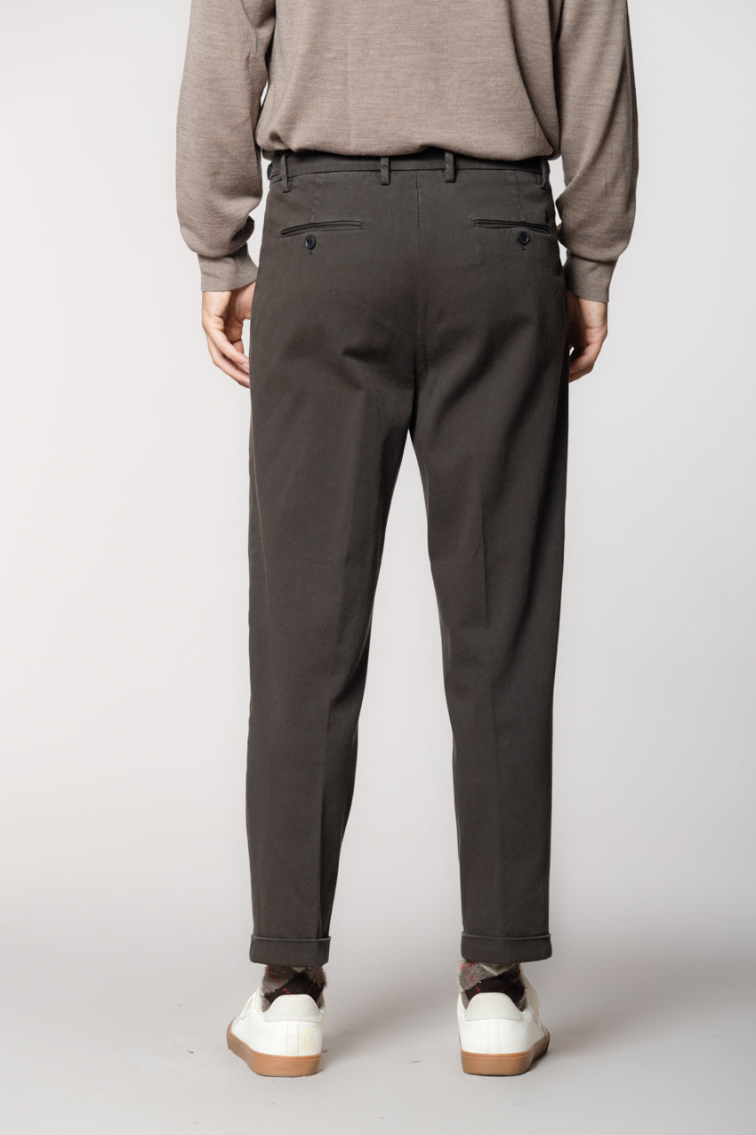 Don Johnson 2 Pinces pantalone chino uomo in bull carrot fit